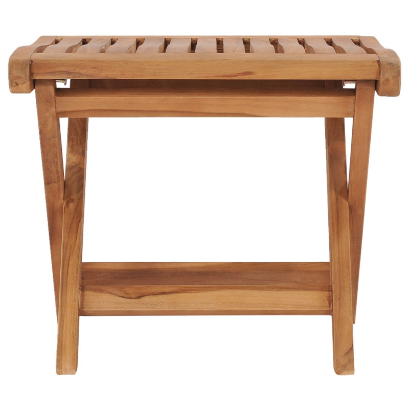 Repose pied pliable 46,5x49x41,5 cm Bois de teck solide