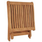 Repose pied pliable 46,5x49x41,5 cm Bois de teck solide