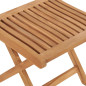 Repose pied pliable 46,5x49x41,5 cm Bois de teck solide