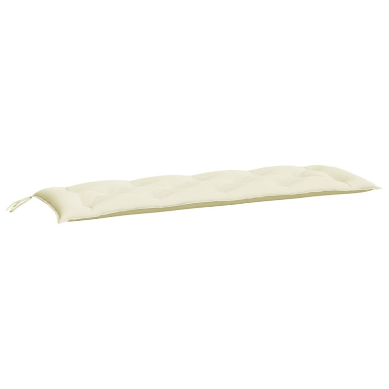 Coussin de banc de jardin blanc crème 150x50x7 cm tissu oxford