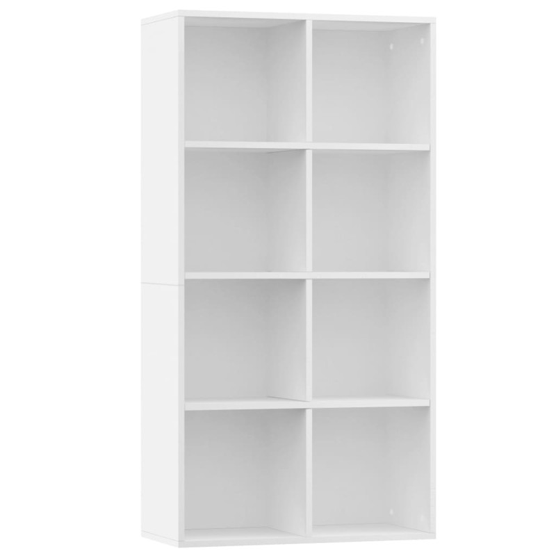 Bibliothèque Buffet Blanc 66x30x130 cm Bois d ingénierie