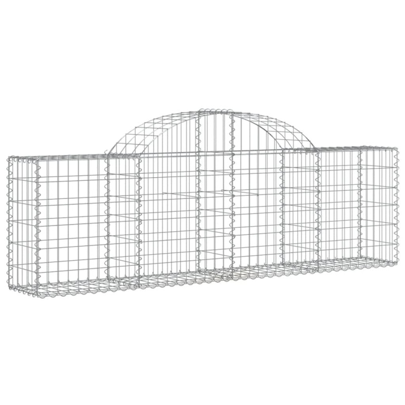 Panier de gabions arqué 200x30x60 80 cm Fer galvanisé