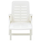 Chaise longue pliable Plastique Blanc