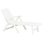 Chaise longue pliable Plastique Blanc