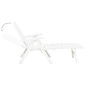 Chaise longue pliable Plastique Blanc