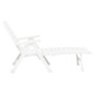 Chaise longue pliable Plastique Blanc