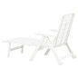 Chaise longue pliable Plastique Blanc