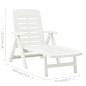 Chaise longue pliable Plastique Blanc