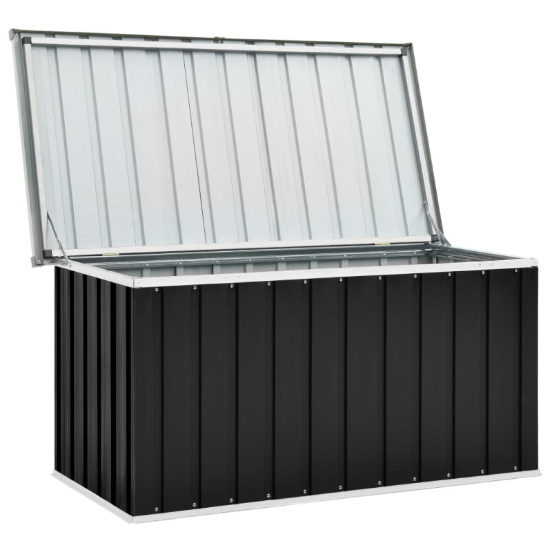 Boîte de rangement de jardin Anthracite 129x67x65 cm