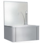 Lavabo de lavage avec robinet et distributeur de savon Inox