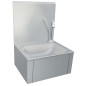 Lavabo de lavage avec robinet et distributeur de savon Inox