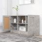 Buffet Gris béton 120x30,5x70 cm Bois d ingénierie