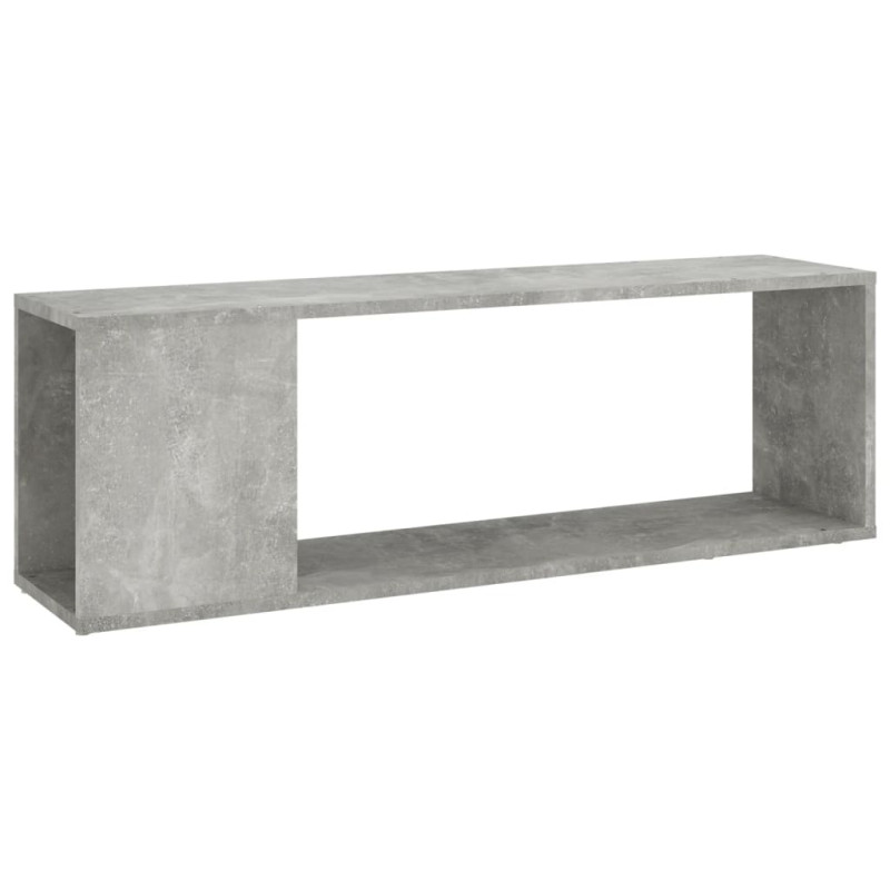 Meuble TV Gris béton 100x24x32 cm Bois d ingénierie