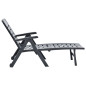 Chaise longue pliable Plastique Anthracite