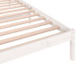 Cadre de lit sans matelas bois de pin massif 90x200 cm blanc