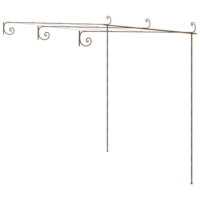 Pergola de jardin Marron antique 3x3x2,5 m Fer