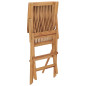 Chaises de jardin pliables lot de 3 Bois de teck massif