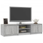 Meuble TV Sonoma gris 140x40x35,5 cm Bois d ingénierie