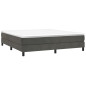 Cadre de lit sans matelas gris foncé 180x200 cm velours