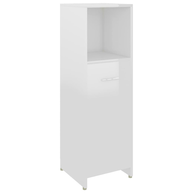 Armoire de salle de bain Blanc brillant 30x30x95 cm