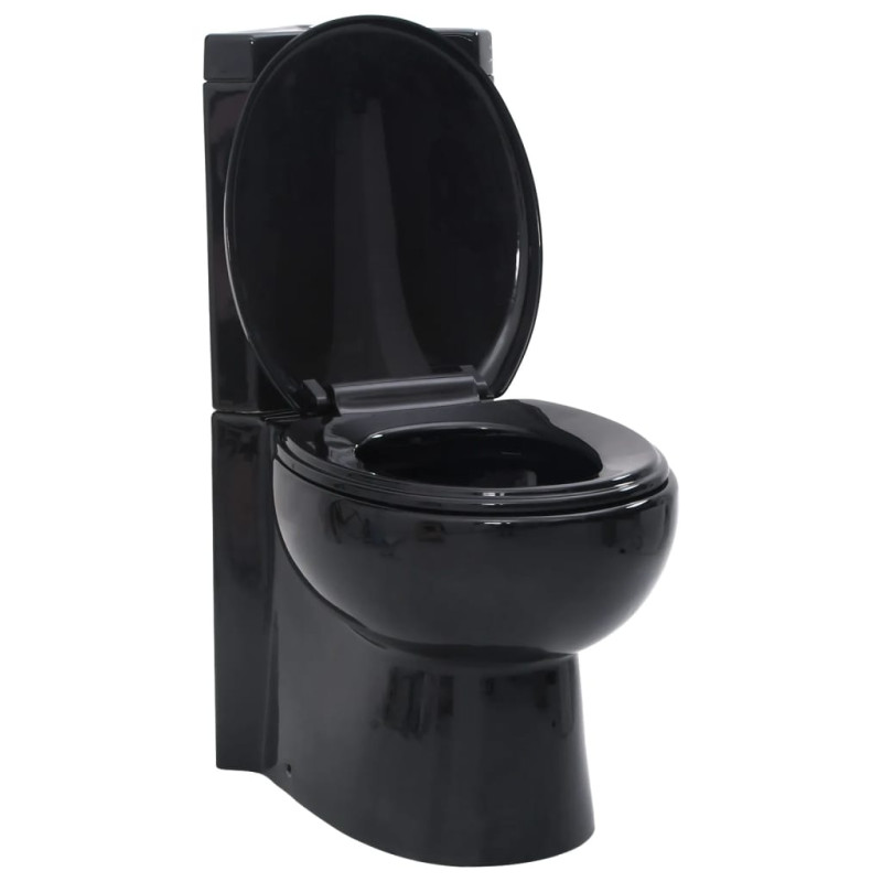 Toilette d angle en céramique pour salle de bains noir