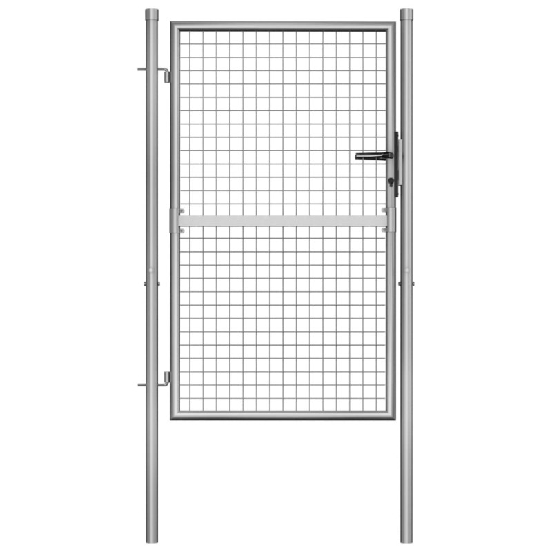 Porte de jardin Acier galvanisé 105x175 cm Argenté