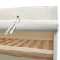 Garde robe en tissu et bois de pin 110x40x170 cm