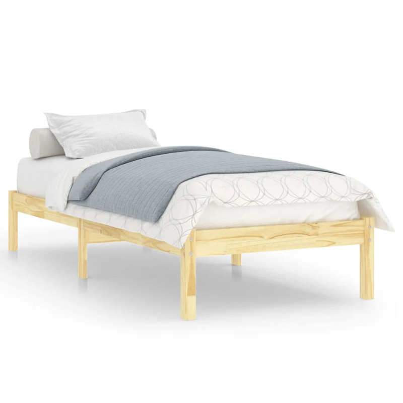 Cadre de lit sans matelas bois massif 90x200 cm