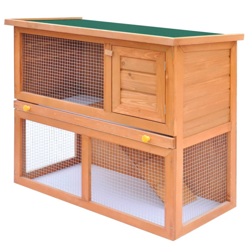 Clapier d extérieur Enclos pour petits animaux 1 porte Bois 