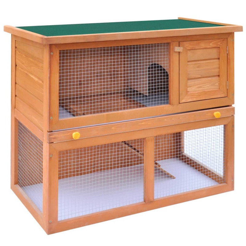 Clapier d extérieur Enclos pour petits animaux 1 porte Bois 