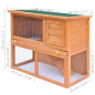 Clapier d extérieur Enclos pour petits animaux 1 porte Bois 