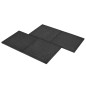 Carreau de protection anti chute 6pcs Caoutchouc 50x50x3cm Noir