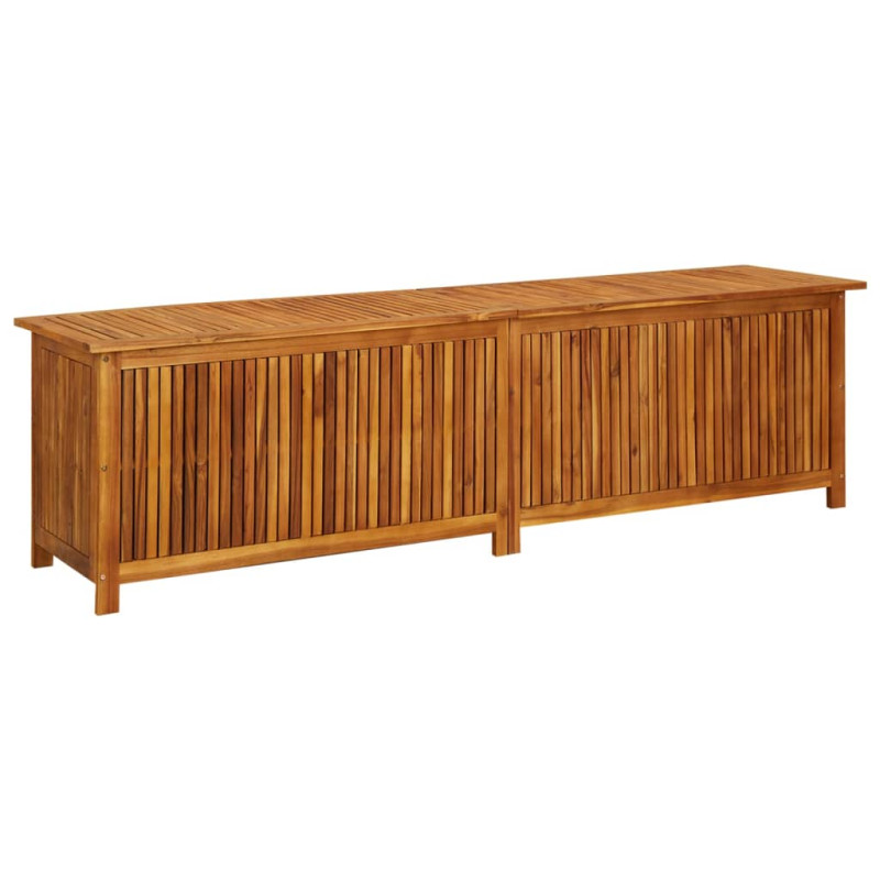 Boîte de rangement de jardin 200x50x58 cm Bois d acacia solide