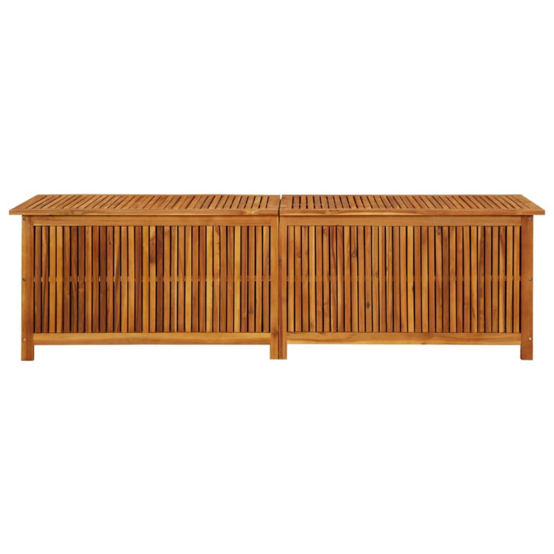 Boîte de rangement de jardin 200x50x58 cm Bois d acacia solide