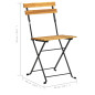 Chaises pliables de jardin lot de 2 Acier et Bois acacia solide