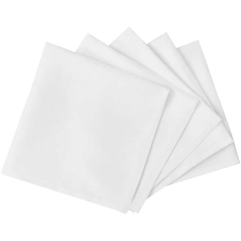 Serviettes de table 100 pcs Blanc 50x50 cm