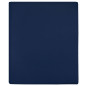 Drap housse Jersey Bleu marine 140x200 cm Coton