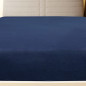 Drap housse Jersey Bleu marine 140x200 cm Coton