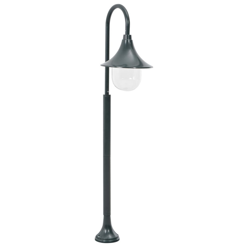 Lampadaire de jardin E27 120 cm Aluminium Vert foncé