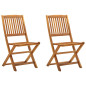 Chaises pliables d extérieur lot de 2 Bois d acacia solide