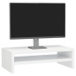 Support de moniteur Blanc brillant 42x24x13cm Bois d ingénierie