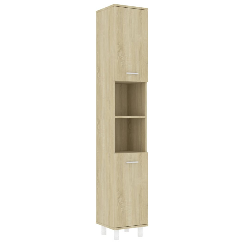 Armoire de salle de bain Chêne sonoma Bois d ingénierie