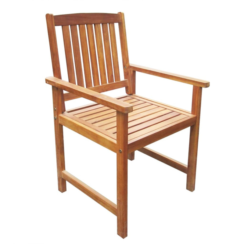 Chaises de jardin lot de 2 Bois d acacia massif Marron