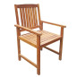 Chaises de jardin lot de 2 Bois d acacia massif Marron