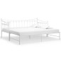 Cadre de canapé lit extensible sans matelas blanc 90x200 cm