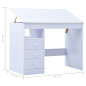 Bureau pour enfants Inclinable Blanc