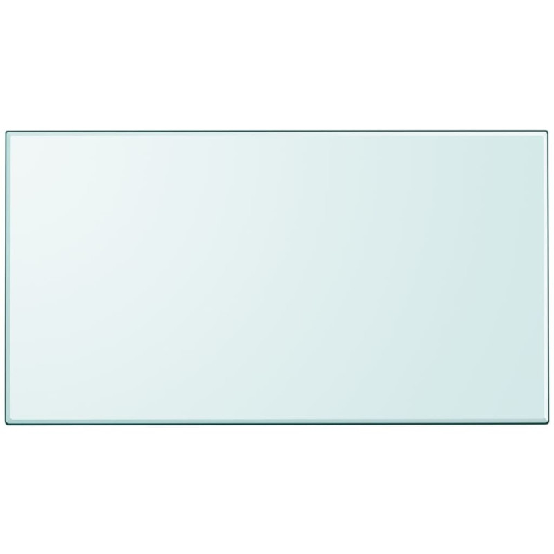 Dessus de table rectangulaire en verre trempé 1200 x 650 mm