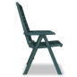 Chaises inclinables de jardin lot de 2 Plastique Vert