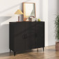 Buffet noir 90x34x80 cm bois d ingénierie