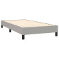 Cadre de lit sans matelas gris clair 90x190 cm tissu